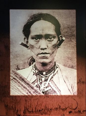 Taiwain indigenous man with facial tattos